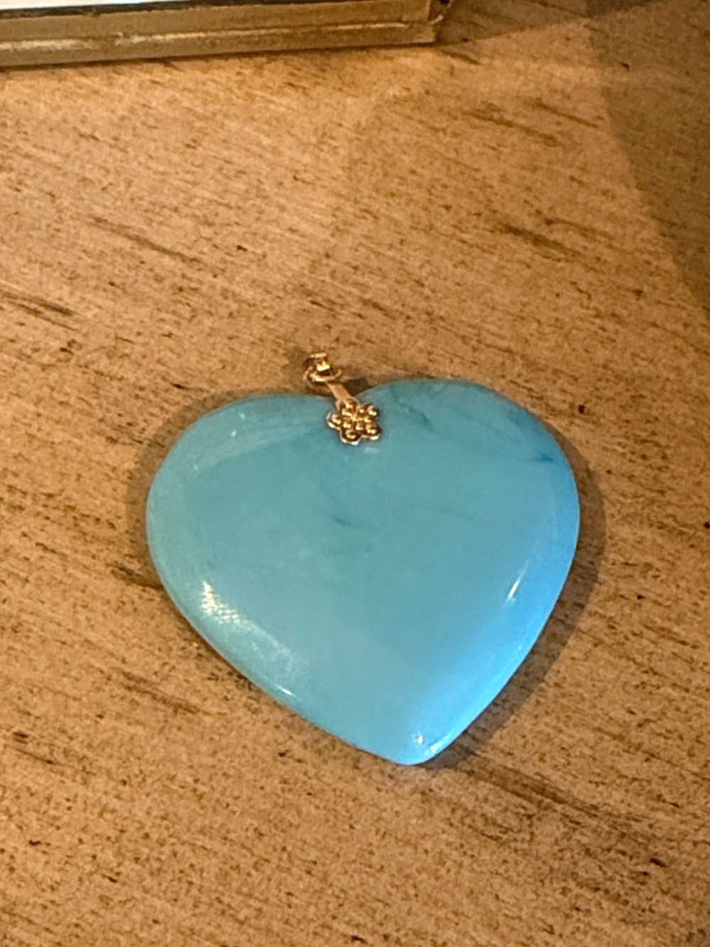 Blue Heart Pendant Necklace Charm